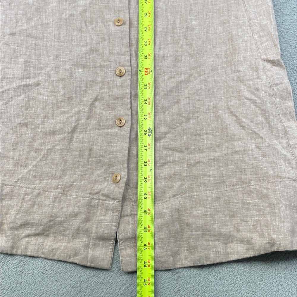 NEW MATE The Label XS 100% Organic Linen Sleeveless Button Down Dress - Picture 4 of 12